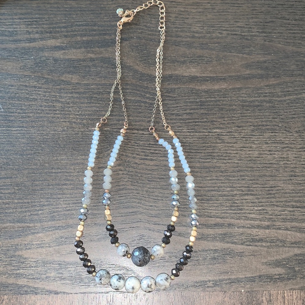 black and white necklace